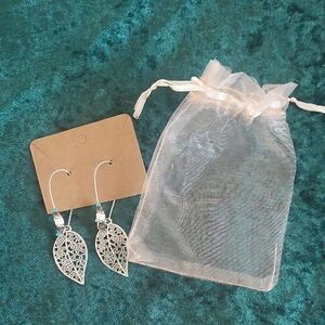 Elegant Silver Leaf Earrings
